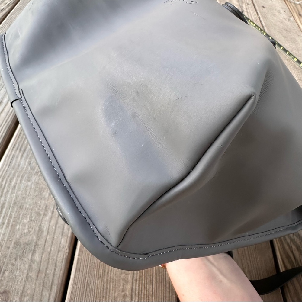 RAINS Rucksack Waterproof Backpack Grey Black - Picture 8 of 16